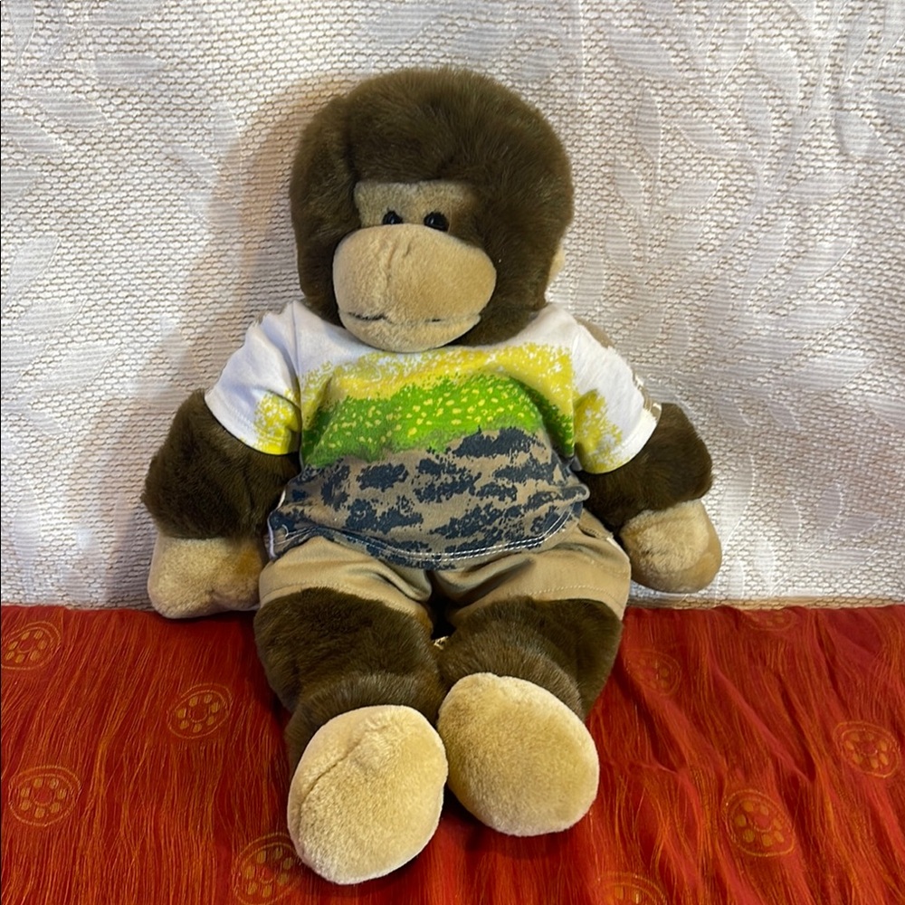 Build-A-Bear Brown Plush Monkey with outfit